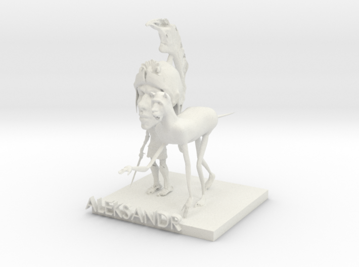 Alexandr ,his horse 3d printed