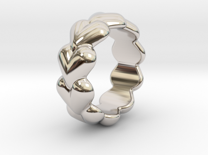 Heart Ring 17 - Italian Size 17 3d printed