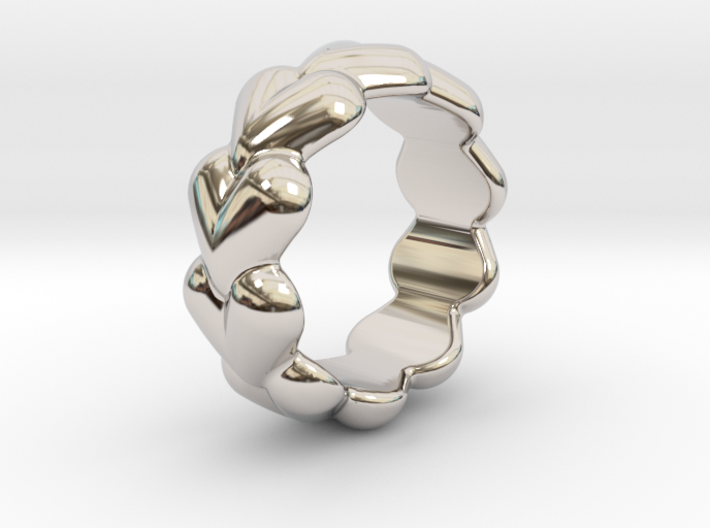 Heart Ring 25 - Italian Size 25 3d printed