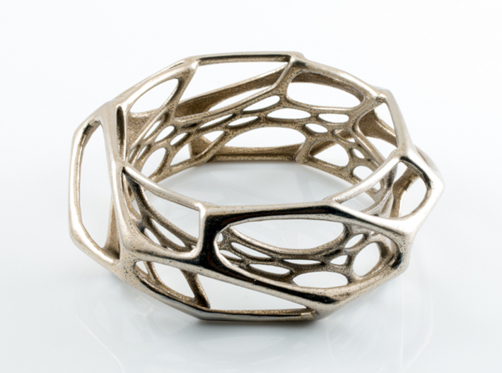 Exo Bangle sz M 3d printed in stainless steel