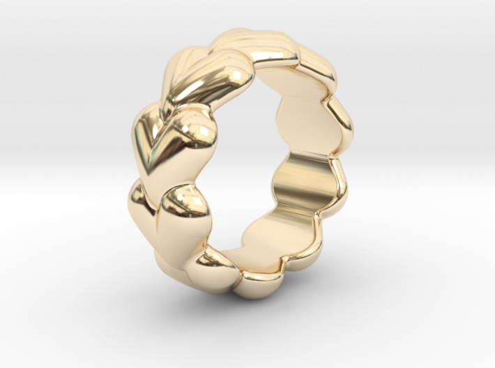 Heart Ring 29 - Italian Size 29 3d printed