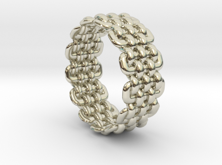 Wicker Pattern Ring Size 8 3d printed