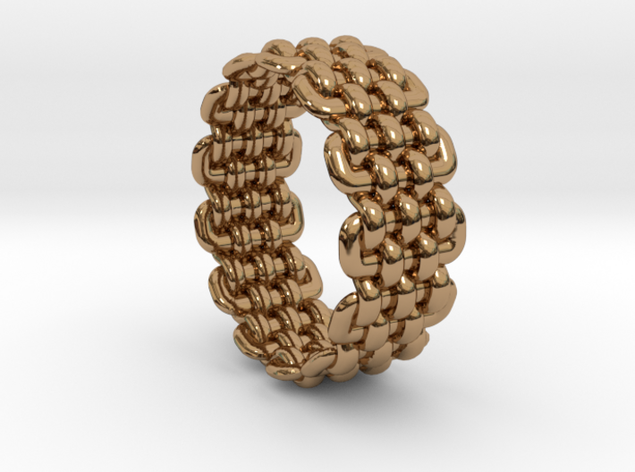 Wicker Pattern Ring Size 9 3d printed