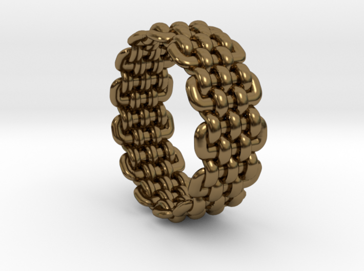Wicker Pattern Ring Size 9 3d printed