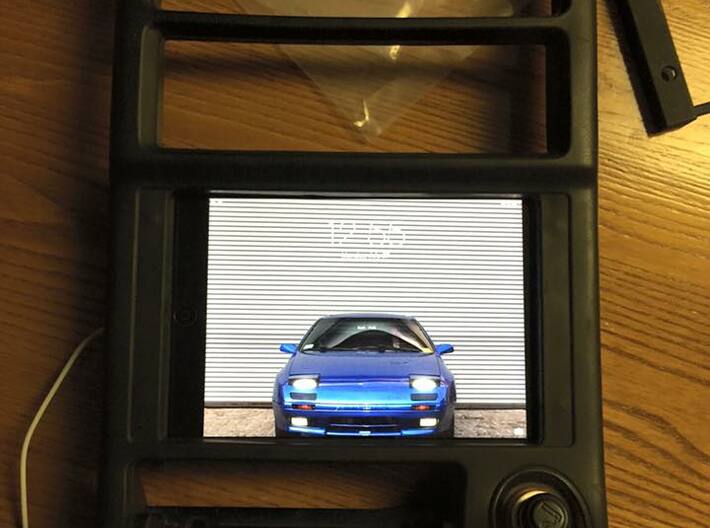 FC RX7 IPAD MINI DASH MOUNT FOR SERIES 5 STEREO BE 3d printed Fitting out of car