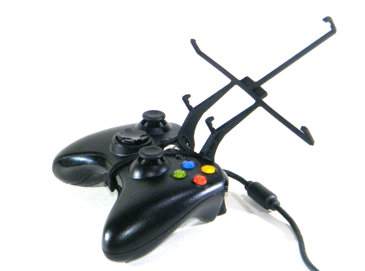 Controller mount for Xbox 360 & Asus ZenPad 8.0 Z3 3d printed Without phone - A Nexus 7 and a black Xbox 360 controller