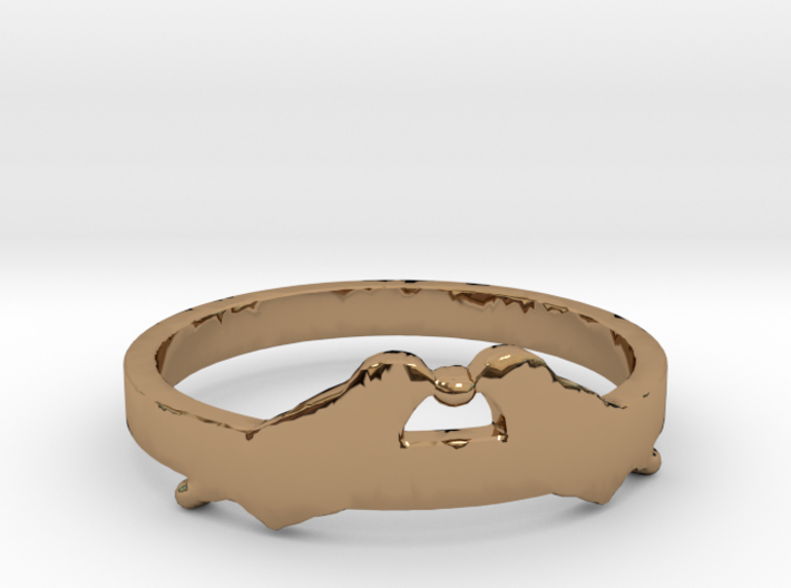 Love Birds Ring Size 7.5 3d printed