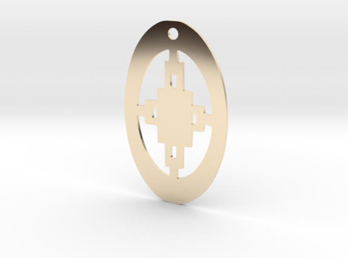Adinkra Collection -Intelligence Pendant (metals) 3d printed