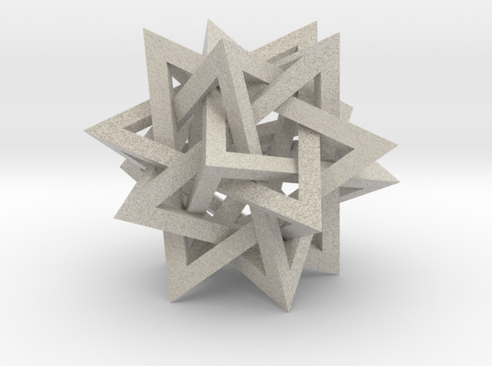 5 Tetrahedron Compound, 5&quot; diameter 3d printed