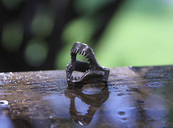 Shark Jaws Ring ( size 11 1/2 ) 3d printed