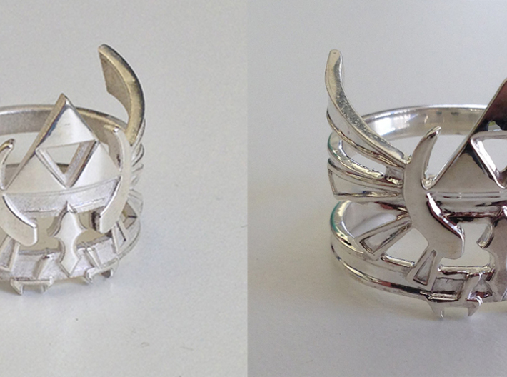 LoZ - Triforce ring - Zelda - medium sizes (15 to 3d printed