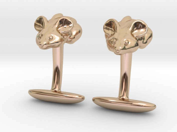 Mouse Cuff links 3d printed
