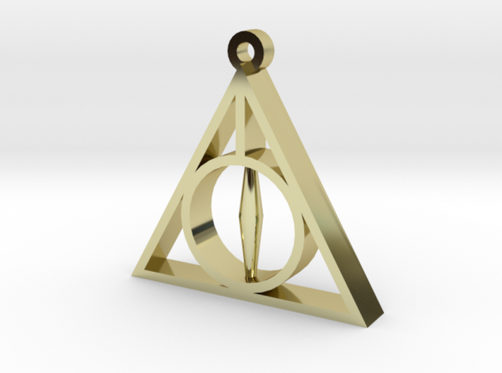 Deathly Hallows Pendant - Small - 5/8 3d printed