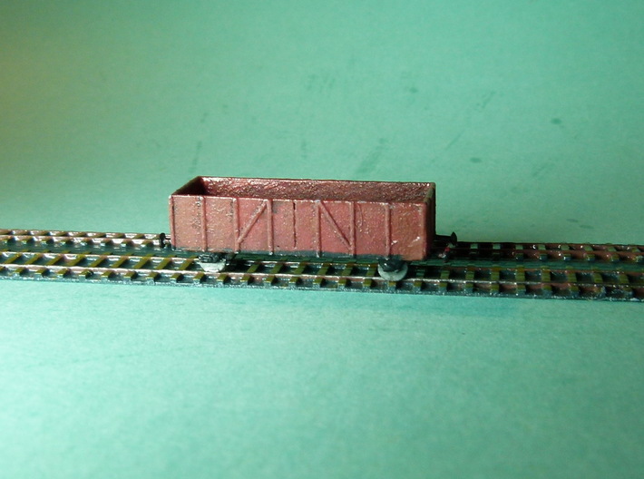 Gondola / Hochbordwagen Set of 4 1/285 6mm 3d printed