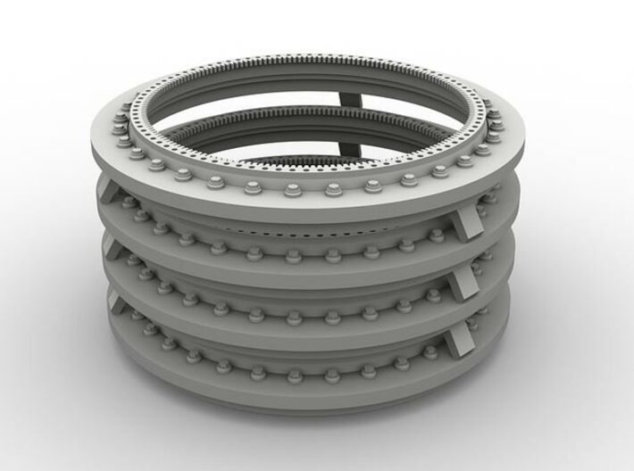 1/35 SPM-35-023B turret ring for MRAP, x4 in set 3d printed 
