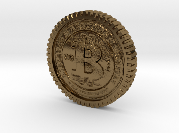 Bitcoin high detail 3d printed