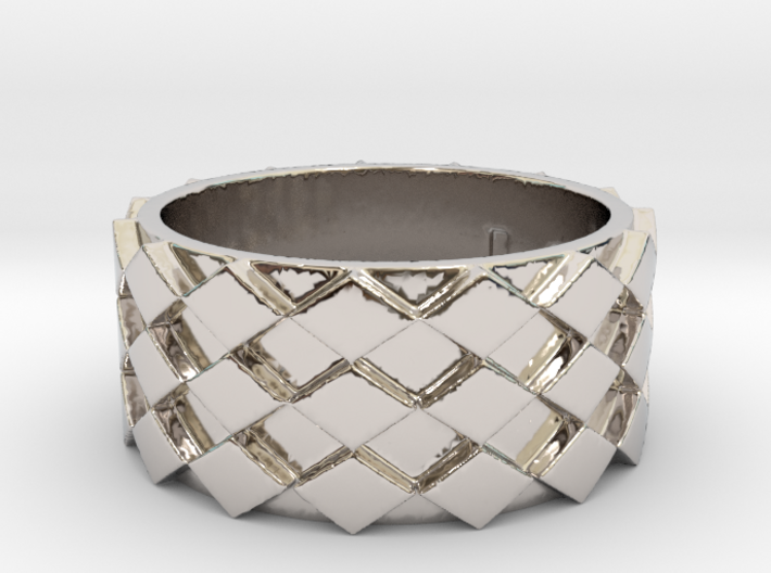 Futuristic Diamond Ring Size 9 3d printed