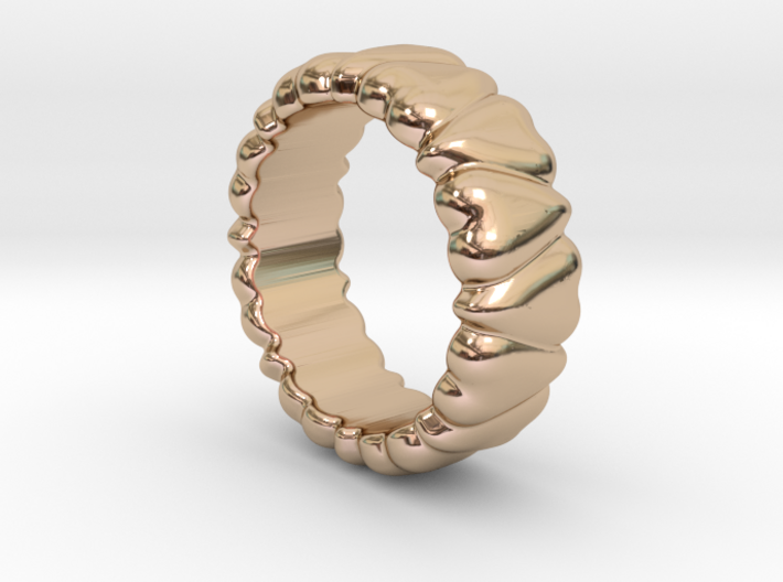 Ring Heart To Heart 20 - Italian Size 20 3d printed