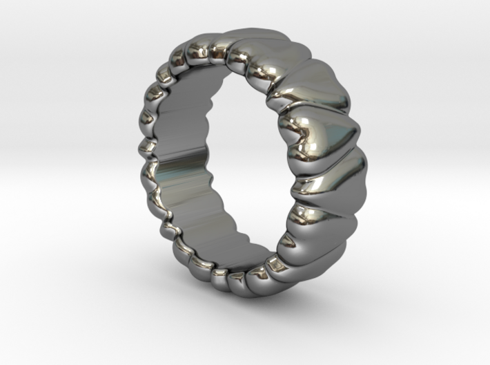 Ring Heart To Heart 28 - Italian Size 28 3d printed