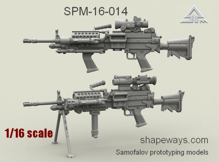 1/16 SPM-16-014 m249 MK48mod0 Variant V 3d printed