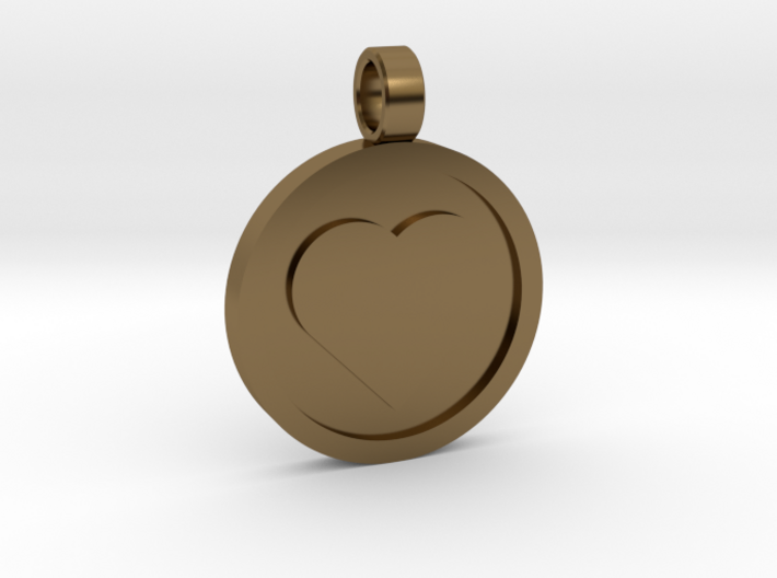 Personalized Heart Pendant - Say &quot;I Love You&quot; 3d printed