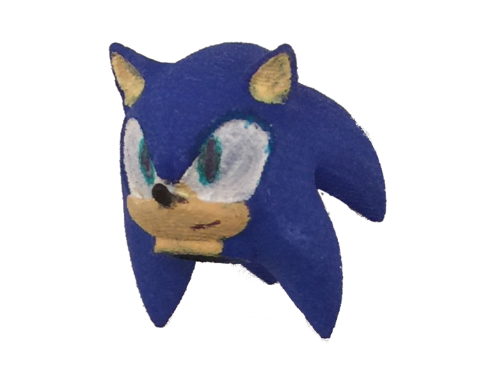 Custom Sonic the Hedgehog Inspired Head for Lego 3d printed