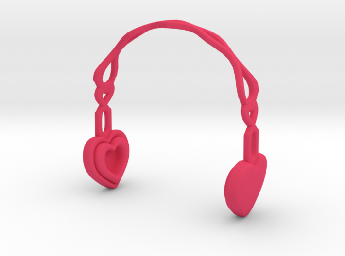 Headphones Heart Version: BJD Doll MSD fourth size 3d printed 