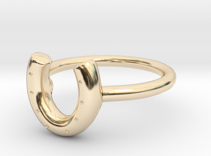 Horse Shoe Ring 3d printed