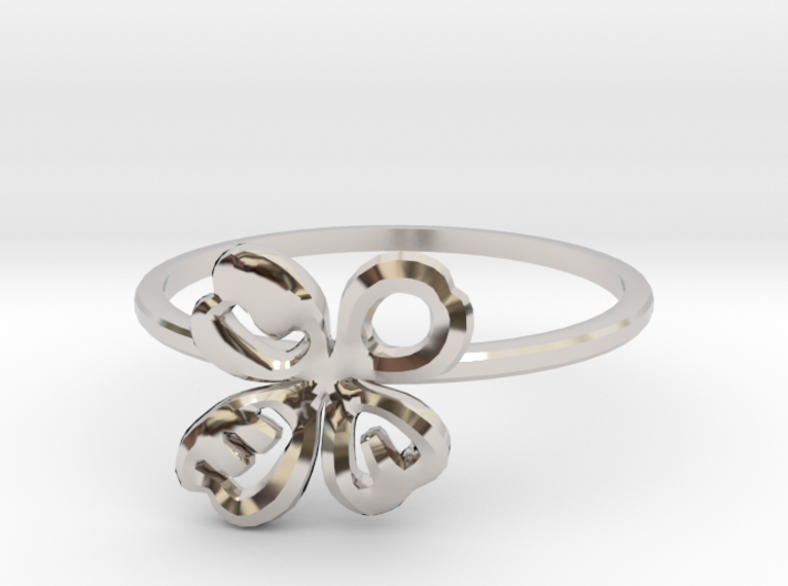 Clover Ring Size US 6 (16.5mm) 3d printed
