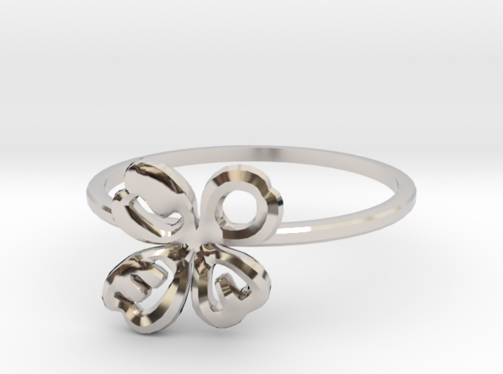 Clover Ring Size US 6.5 (16.8mm) 3d printed