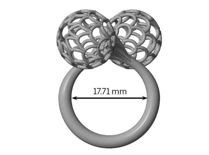 Bloom Ring (Size 7.25) 3d printed 