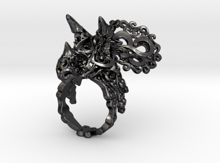 Tricera Ring (Size 5) 3d printed