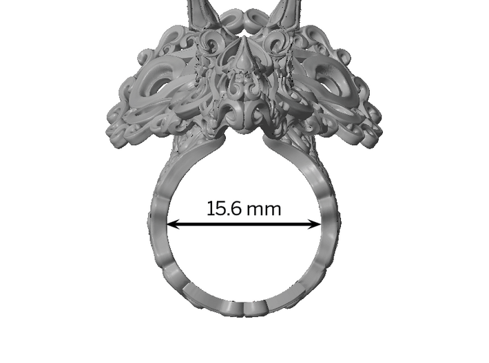Tricera Ring (Size 5) 3d printed 