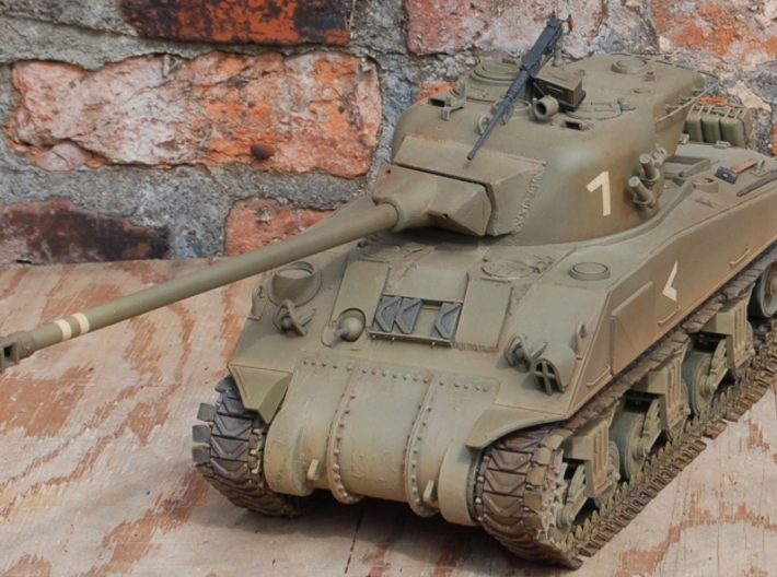 1/16 M50 Super Sherman Muzzlebrake 3d printed This is a photo of one on my M50.