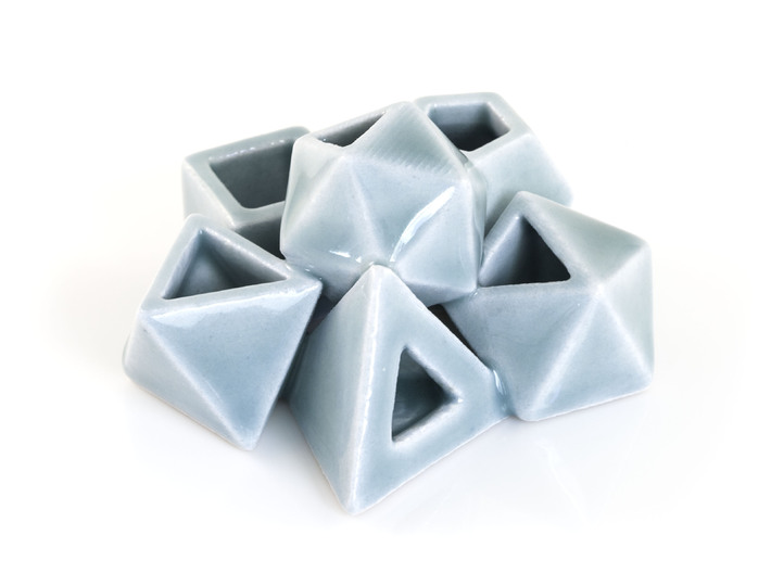 Polyhedral Dice Planter 3d printed 