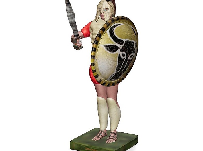 hoplite greek warrior already colored 3d printed