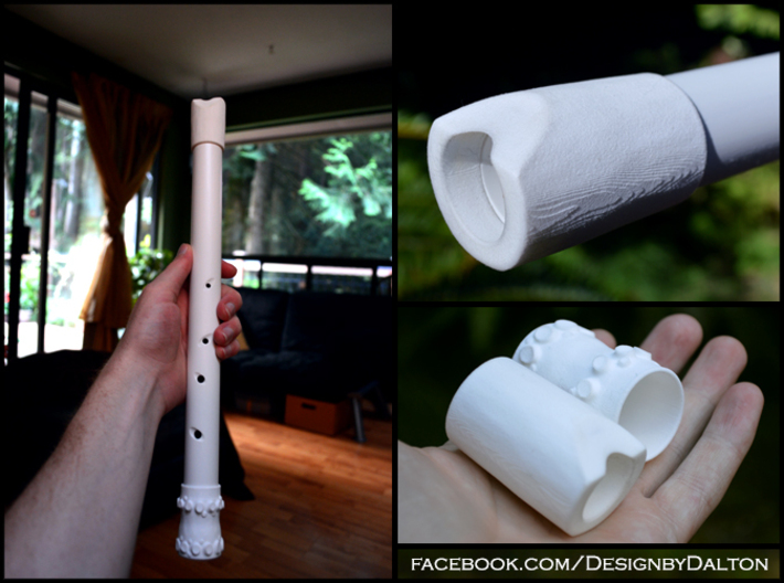 DIY Shakuhachi Kit - Mouthpiece and Endpiece only 3d printed