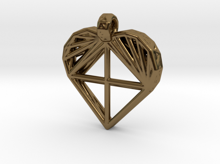 Voronoi Heart Pendant 3d printed