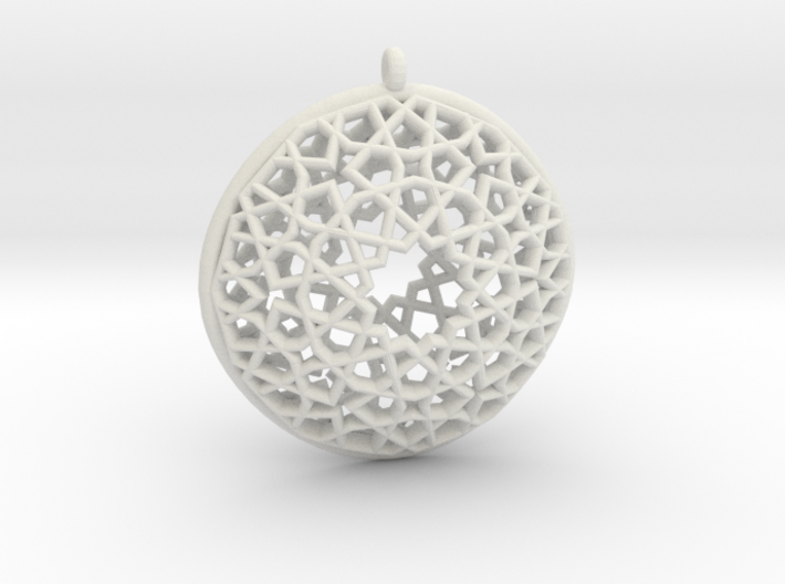 Islamic Inspired Geometric 3D Pendant 3d printed 