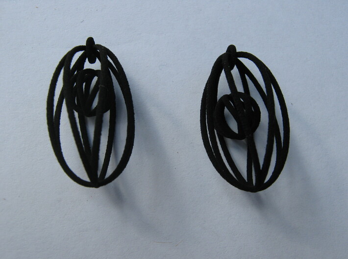 Ball in Cage Earrings 3d printed