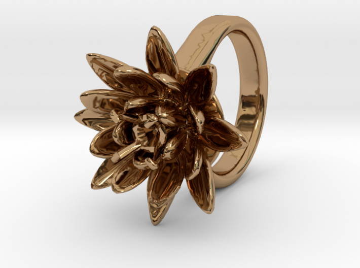 Lotus Ring For Diamond 8 mm Fit 3d printed