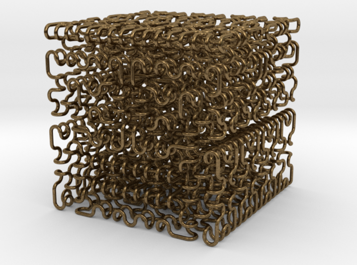 Hilbert/Moore cube ( 3 ) , thin 3d printed