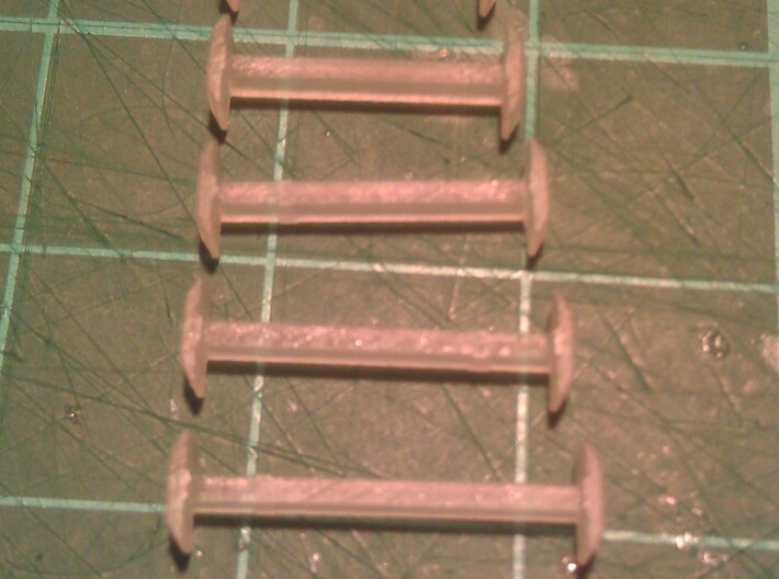 N Scale 6.5mm Fixed Coupling Drawbar x6 3d printed Range of Couplings - 9mm to 14mm