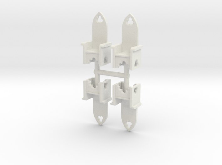 Chair set -Gothic style. Set of four 3d printed