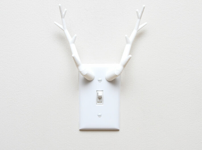 Antler Light Switch Plate Cover 3d printed