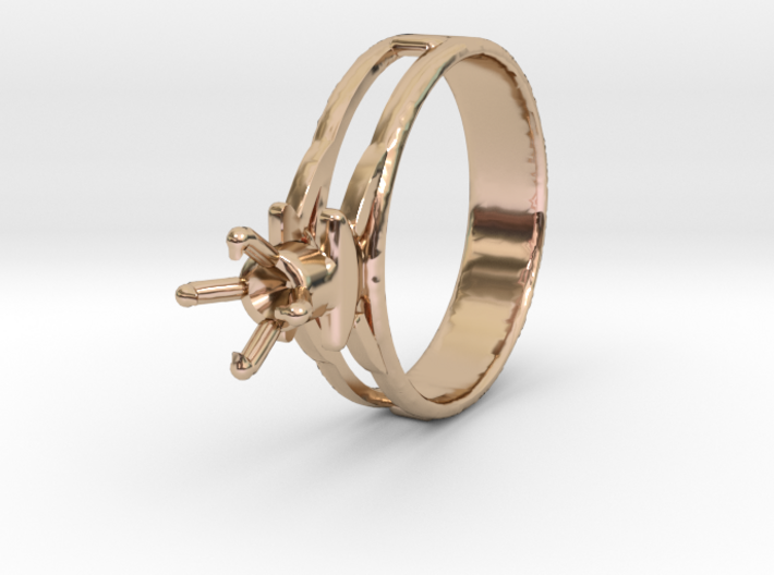 Design Ring 18.20 Mm For Diamond 5.2 Mm Model Futu 3d printed
