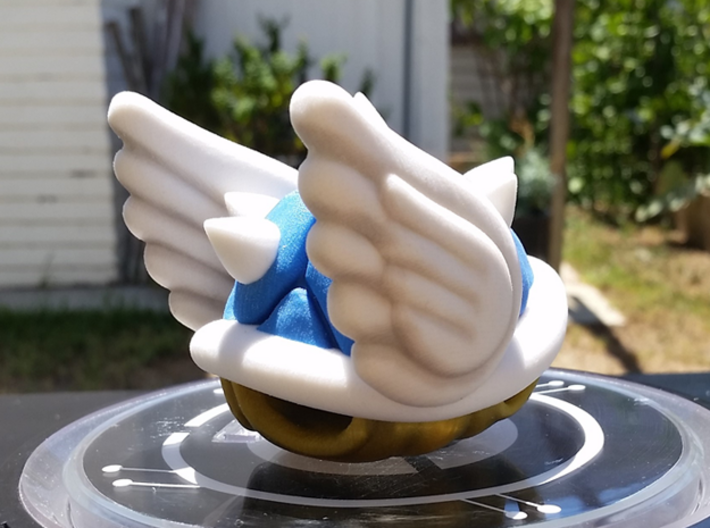 Blue Spiny Shell 3d printed 