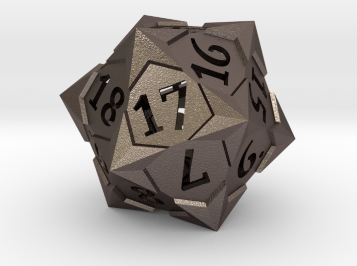 'Starry' D20 Spindown Life Counter Die 3d printed 