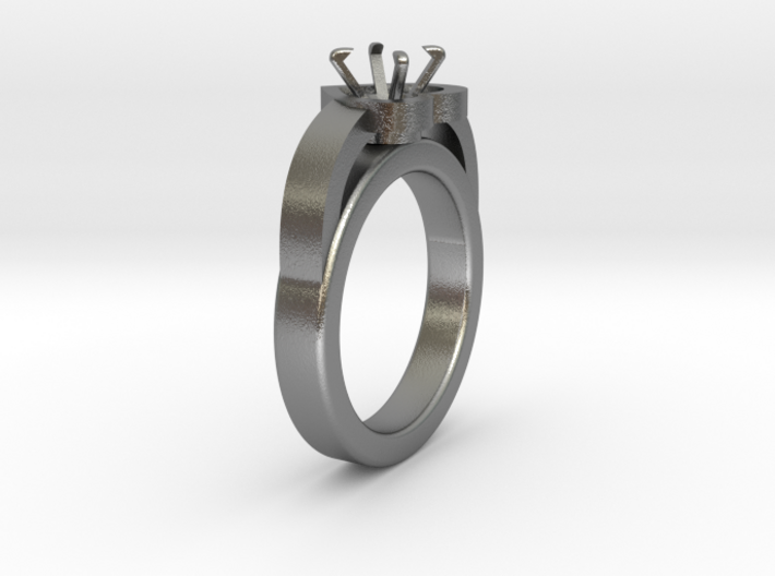 16.50 Mm Heart Ring For 5.6 Mm Diamond 3d printed