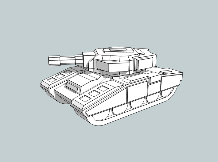 "Leopard" Light Assault Tank 6mm 3d printed 